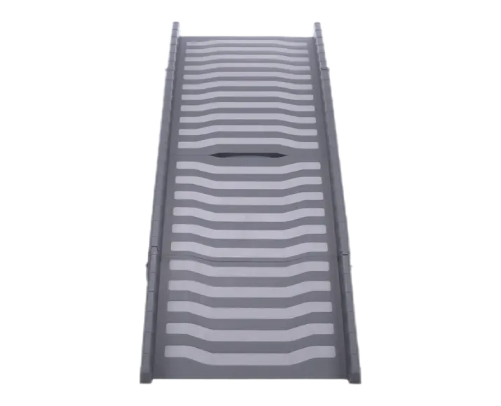 Trixie 3-Fold Grey Ramp plastic TPR Hold for Pets, 39 X 150 cm at ithinkpets.com (1) (1)