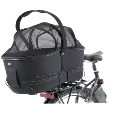 Trixie Bicycle Black Basket for Wide Bike Racks Hold Upto 8 kg, 29 X 49 X 60 cm at ithinkpets.com (1)