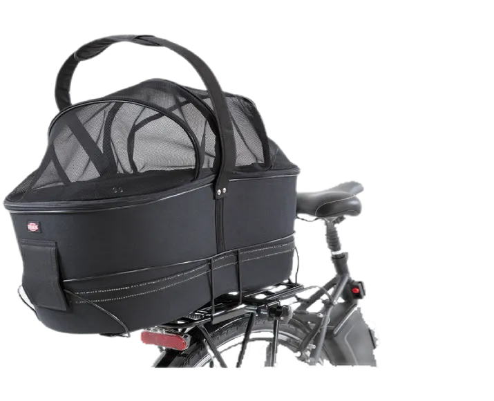 Trixie Bicycle Black Basket for Wide Bike Racks Hold Upto 8 kg, 29 X 49 X 60 cm at ithinkpets.com (1)