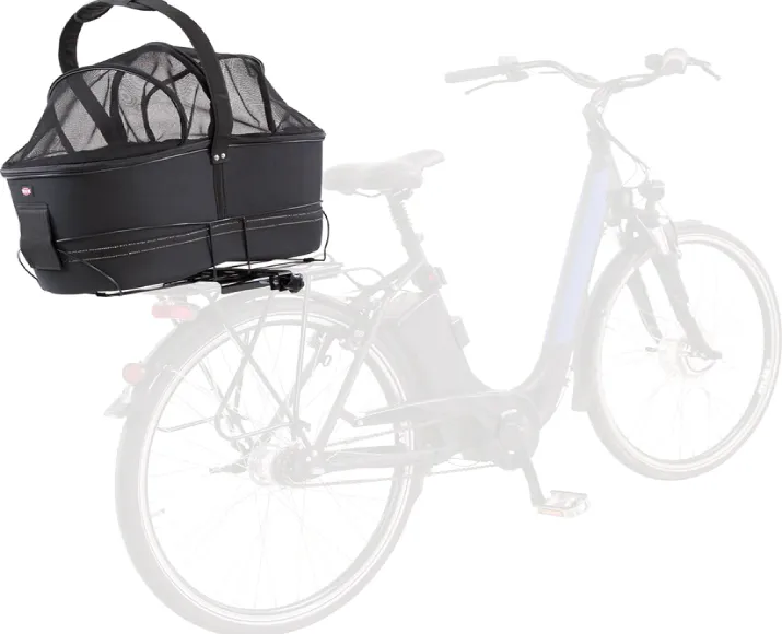 Trixie Bicycle Black Basket for Wide Bike Racks Hold Upto 8 kg, 29 X 49 X 60 cm at ithinkpets.com (2)