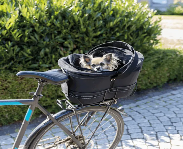 Trixie Bicycle Black Basket for Wide Bike Racks Hold Upto 8 kg, 29 X 49 X 60 cm at ithinkpets.com (4)