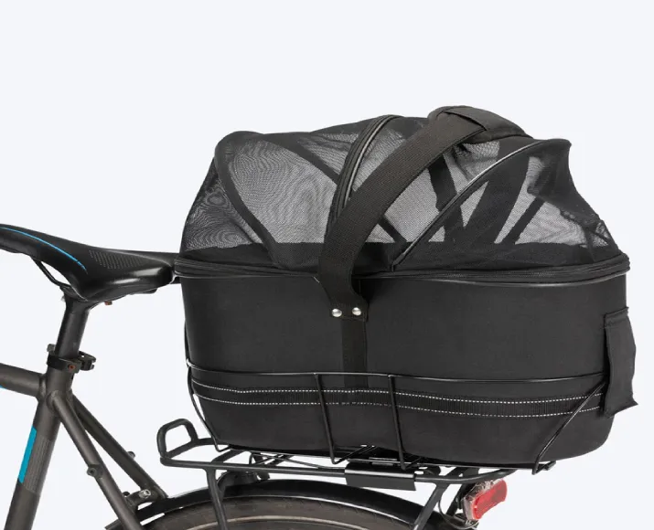 Trixie Bicycle Black Basket for Wide Bike Racks Hold Upto 8 kg, 29 X 49 X 60 cm at ithinkpets.com (5)