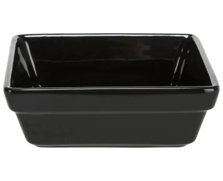 Trixie Ceramic Feeding Bowl with Wooden Stand for Dogs and Cats, with 2 Bowls at ithinkpets.com (2)