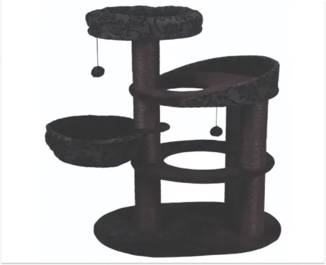 Trixie Filippo Scratching Post for Cats, Black at ithinkpets.com (1)