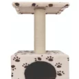 Trixie Junior Zamora Scratching Post with Paw Print Toy for Cats, Beige