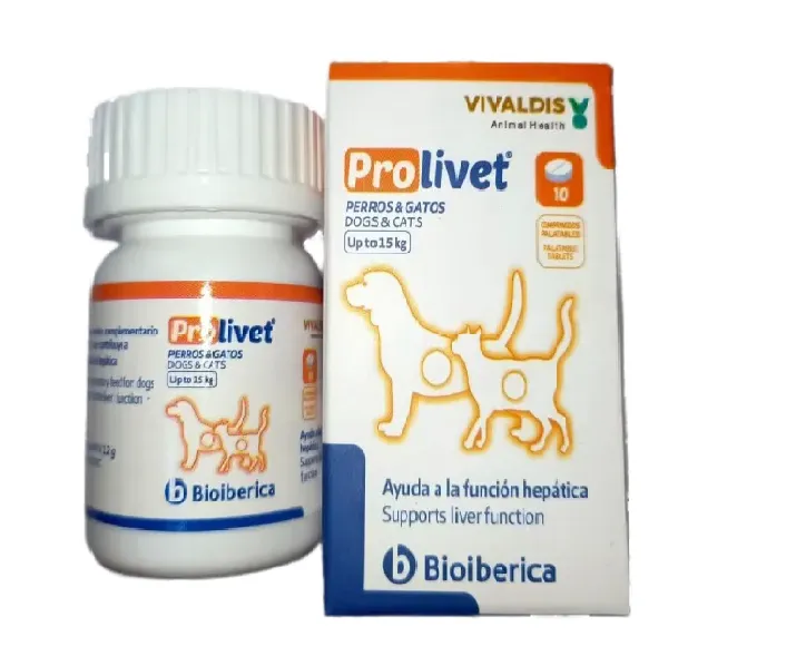 Vivaldis Bioiberica Prolivet liver supplement 200mg , 10 tabs for dogs & cats up to 15kg at ithinkpets.com (1) (1)