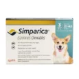 Zoetis Simparica Chewables For Dogs, Tick & Flea Control, 3 tabs, 40 mg