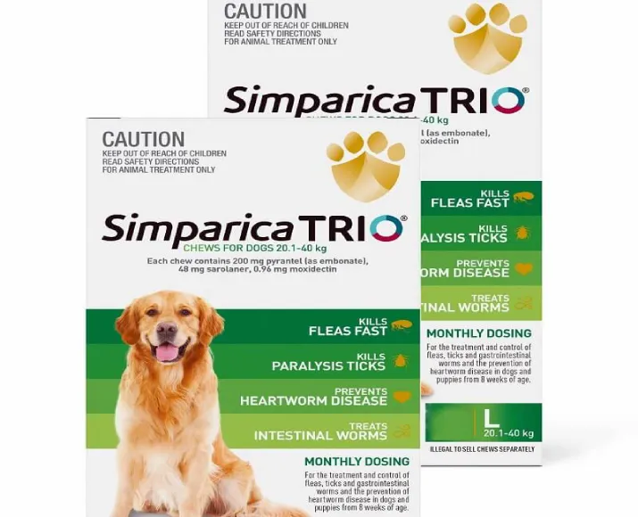 Zoetis Simparica Trio Chewable tablet for dogs, (10 – 20 Kg Weight) at ithinkpets.com (2)