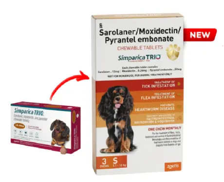 Zoetis Simparica Trio Chewable tablet for dogs, (5 – 10 Kg Weight) at ithinkpets.com 1 (1)