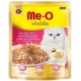 Me-O Delite Tuna with Bonito in Jelly and Sheba Tuna Pumpkin & Carrot In Gravy Rich Premium Adult Fine Cat Wet Food Combo