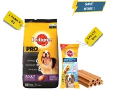 Pedigree PRO Dry Food for Small Breed and Dentastix Oral Care Adult Dog Treats Combo at ithinkpets.com (1) (1)