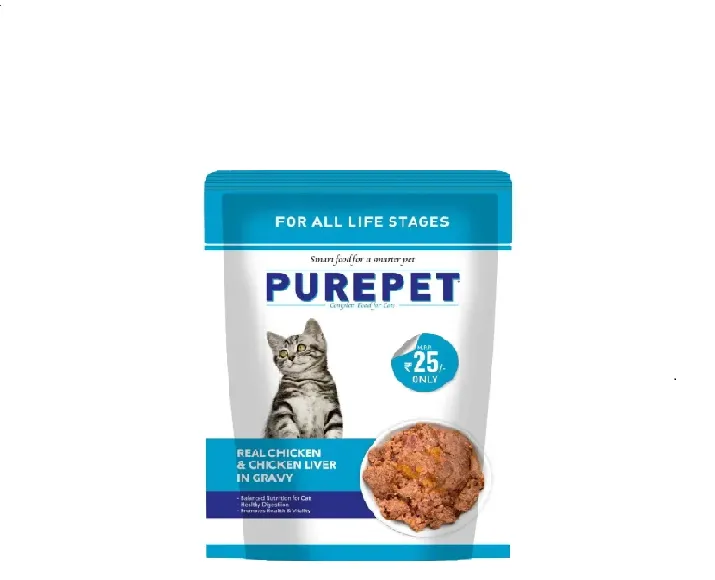 Purepet Real Chicken & Chicken Liver in Gravy Cat Wet Food, 70 Gms at ithinkpets.com (1) (1)