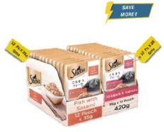 Sheba Fish with Sasami and Skipjack & Salmon Fish Mix Cat Wet Food Combo at ithinkpets.com (1) (1)