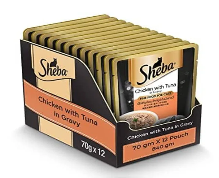 Sheba Tuna Pumpkin Carrot and Chicken With Tuna Adult Cat Wet Food Combo (24+24) at ithinkpets.com (5)