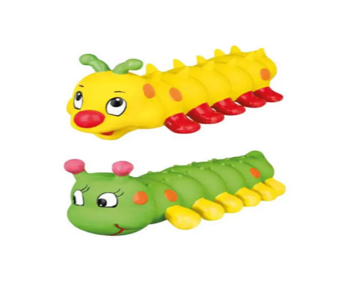 Trixie Caterpillar Latex Dog Toy with Squeaker at ithinkpets.com (1)
