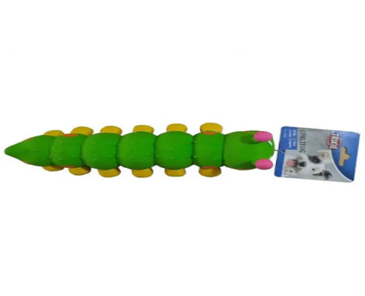 Trixie Caterpillar Latex Dog Toy with Squeaker at ithinkpets.com (4)