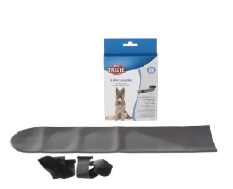 Trixie Protective Sock, Silicone, Grey at ithinkpets.com (1) (3)