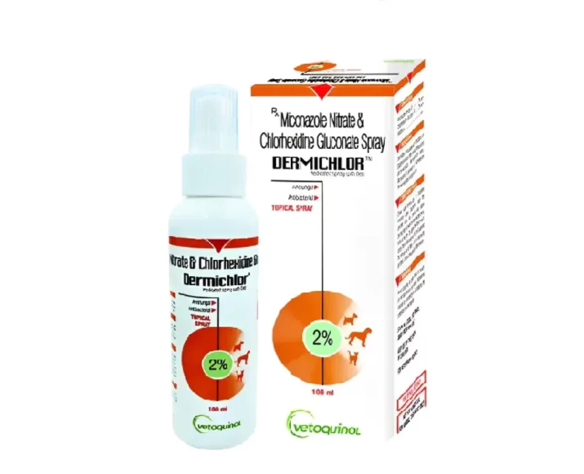 Buy Vetoquinol Dermichlor Spray Antiseptic Spray For Skin Infections In Dogs And Cats ITP