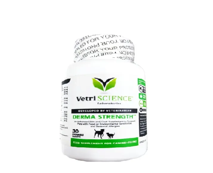 VetriScience Derma Strength Chewable Tablets, 30 Tablets at ithinkpets.com (1) (1)