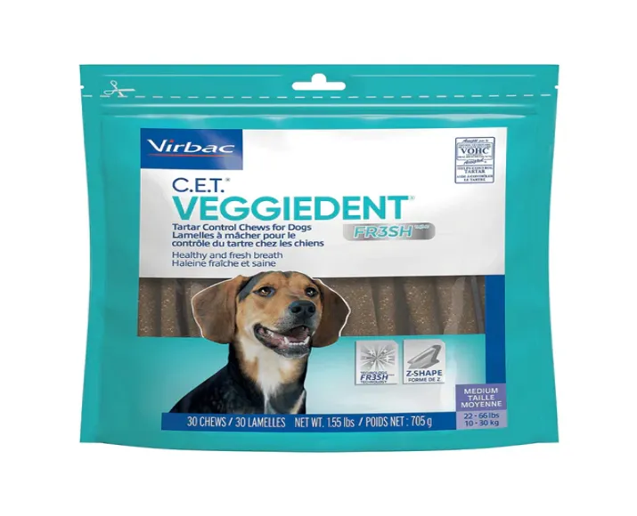 Virbac Veggiedent Dental Chew For Dogs, 3 Sizes at ithinkpets.com (2)