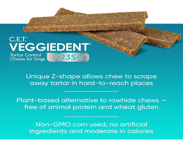 Virbac Veggiedent Dental Chew For Dogs, 3 Sizes at ithinkpets.com (7)
