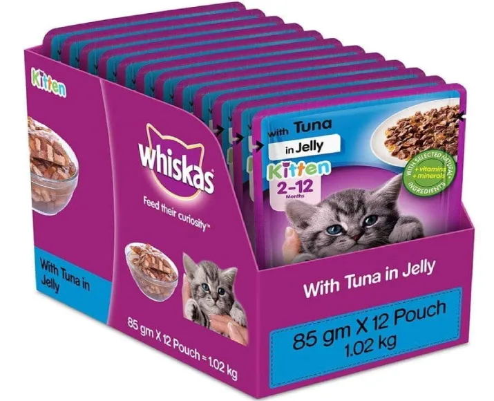 Whiskas Tuna in Jelly Kitten and Chicken Gravy Adult Cat Wet Food Combo, 24 Pcs at ithinkpets.com (4)