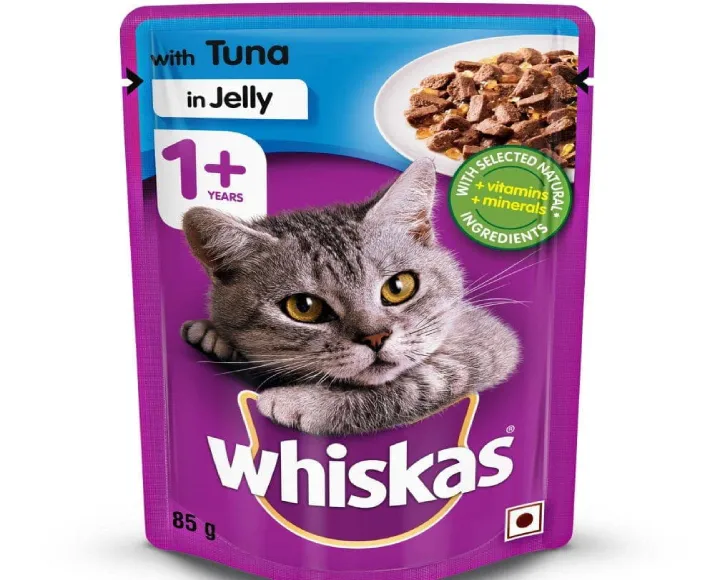 Whiskas Tuna in Jelly Meal Adult Cat Wet Food and Tuna Flavour Adult Cat Dry Food Combo at ithinkpets.com (2)