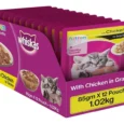 Whiskas Tuna in Jelly and Chicken in Gravy Meal Kitten Wet Food Combo, 48 Pcs