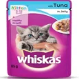 Whiskas Tuna in Jelly and Chicken in Gravy Meal Kitten Wet Food Combo, 48 Pcs