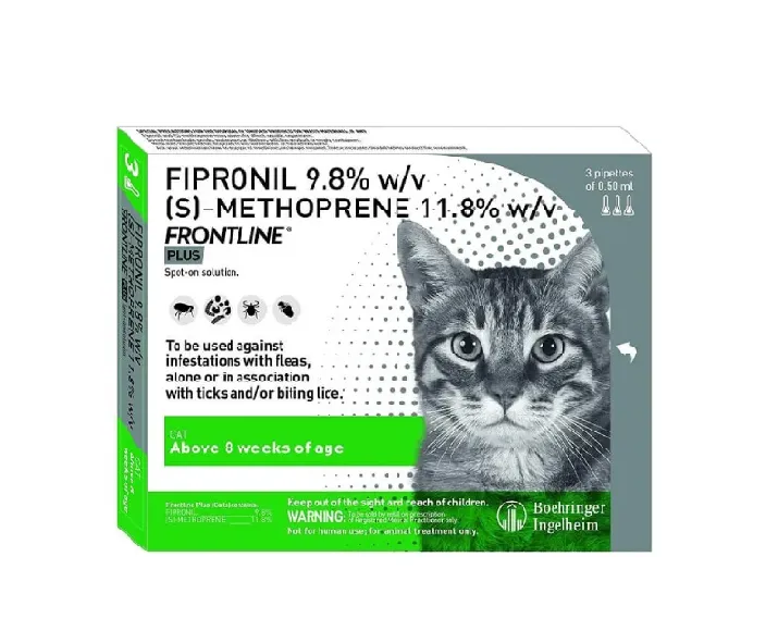 Frontline Plus Spot on for Cats, Tick & Flee Remedy, 0.5 ml at ithinkpets.com (1) (1)