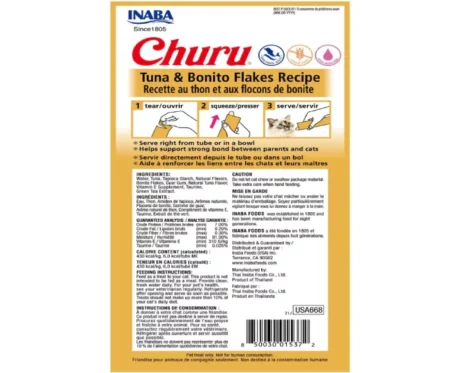 INABA Churu Tuna & Bonito Flakes Recipe Cat Treats at ithinkpets.com (2)