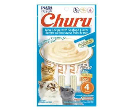 INABA Churu Tuna Recipe with Seafood Flavoured Cat Treats at ithinkpets.com (1)