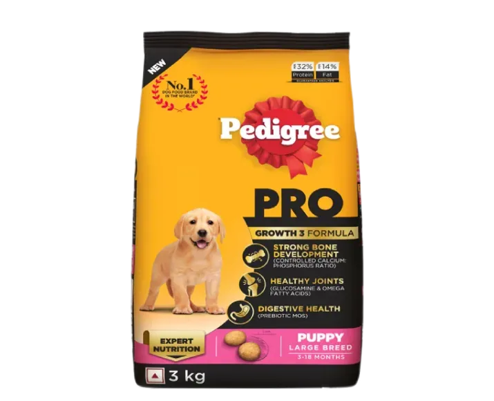 Pedigree PRO Large Breed Puppy Dry Food and Chicken & Vegetables Adult Dry Dog Food Combo at ithinkpets.com (6)