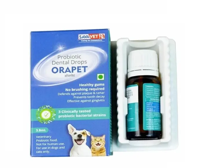 Savavet Orapet Probiotic dental drops for Dogs & Cats, 3.8 ml at ithinkpets.com (1)
