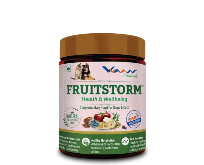 Vvaan Fruitstorm Supplements for Cats & Dogs, 70 Gms at ithinkpets.com (1) (1)