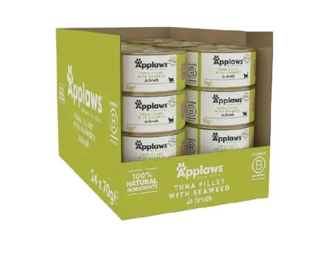 Applaws Tuna Fillet with Seaweed in Broth, Cat Wet Food, 70 Gms at ithinkpets.com 1 (1)