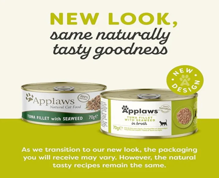 Applaws Tuna Fillet with Seaweed in Broth, Cat Wet Food, 70 Gms at ithinkpets.com 2