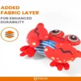 Fofos Sealife Crab Plush Dog Toy