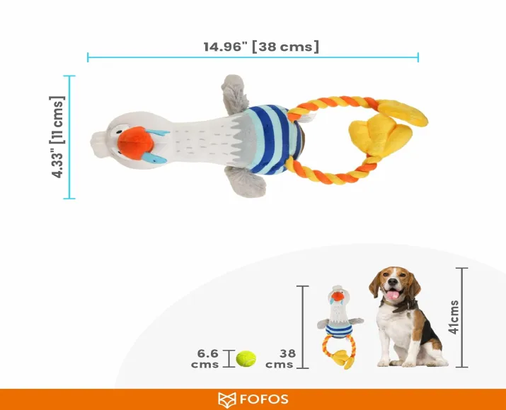 Fofos Sealife Sea Mew Plush Dog Toy at ithinkpets.com (6)