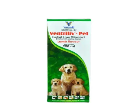 Venworld Ventriliv Herbal Liver Stimulant,Lamb Flavor for Dogs, 200 ml at ithinkpets.com 1 (1)