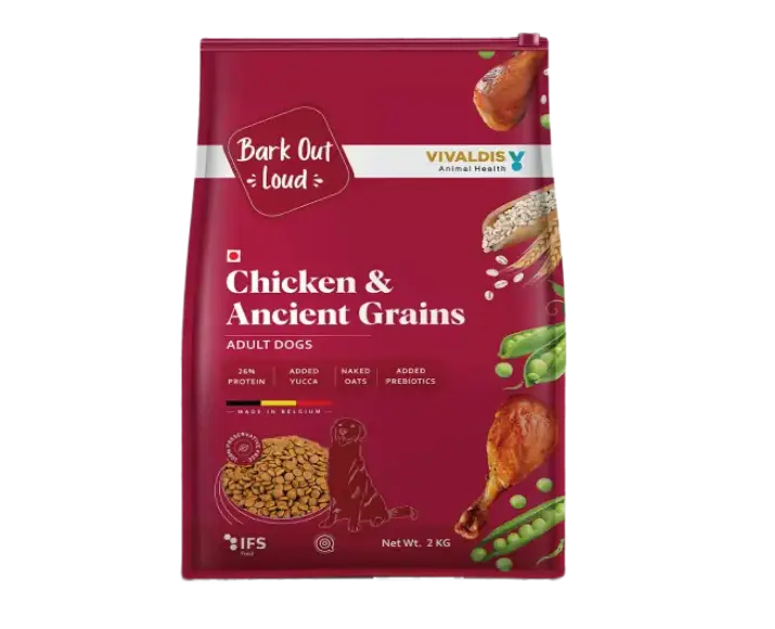 Bark Out Loud by Vivaldis Chicken & Ancient Grains Adult Dry Dog Food (All Breeds) at ithinkpets.com (1)