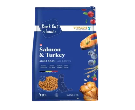 Bark Out Loud by Vivaldis Salmon & Turkey Adult Dry Dog Food (Hypoallergenic) at ithinkpets.com (1)