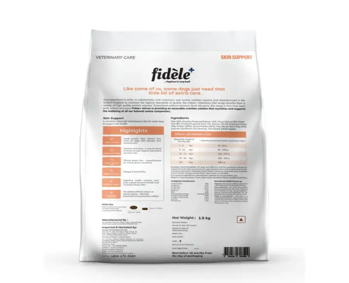 Fidele+ Veterinary Diet Skin Support Formula Dry Food at ithinkpets.com (2)