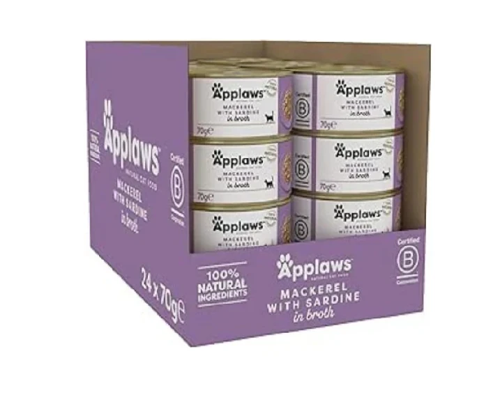 Applaws Cat Wet Food Tin Mackerel with Sardine, 70 gms at ithinkpets.com 1 (1)
