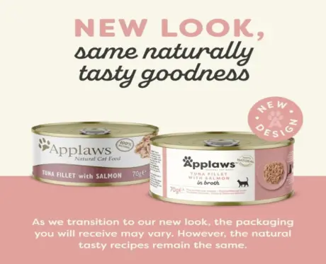 Applaws Cat Wet Food Tin Tuna Fillet with Salmon in Broth, 70 gms at ithinkpets.com 2