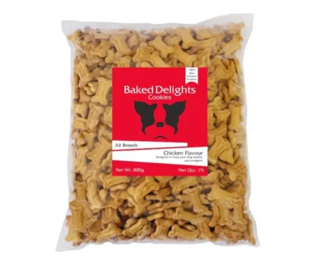 Baked Delights Chicken Dog Biscuits, Bone Shaped Dog Treats, 800 Gm at ithinkpets.com (1) (1)