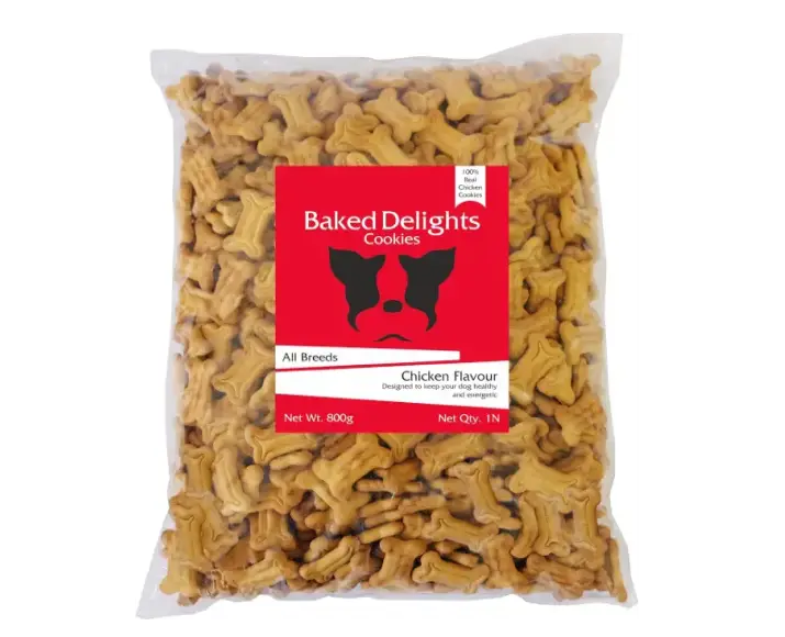 Baked Delights Chicken Dog Biscuits, Bone Shaped Dog Treats, 800 Gm at ithinkpets.com (1) (1)