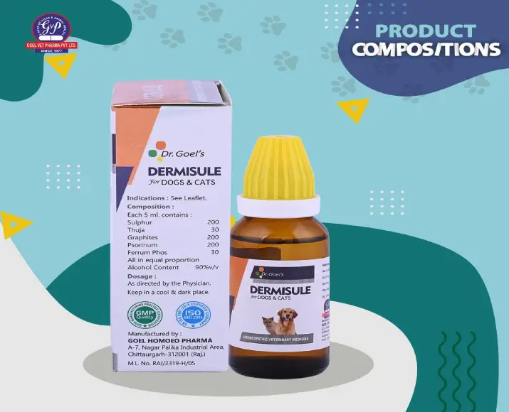 Dr Goel’s DERMISULE Homeopathic Remedy For Dogs & Cats for Eczema Allergies Rashes, 30 ML at ithinkpets.com (3)