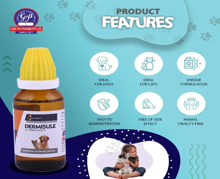 Dr Goel’s DERMISULE Homeopathic Remedy For Dogs & Cats for Eczema Allergies Rashes, 30 ML at ithinkpets.com (4)