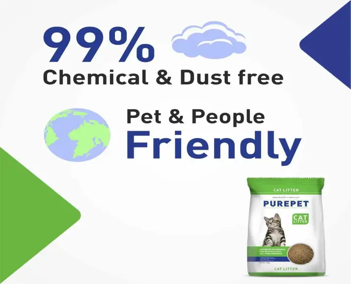 Purepet Lavender Scented Clumping Cat Litter at ithinkpets.com (5)